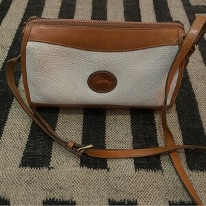Elegant Vintage Dooney & Bourke Two-Tone Leather Crossbody Bag